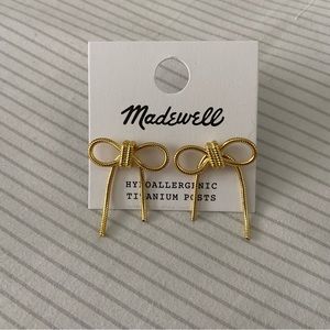 Madewell Snake Chain Bow Statement Earrings
